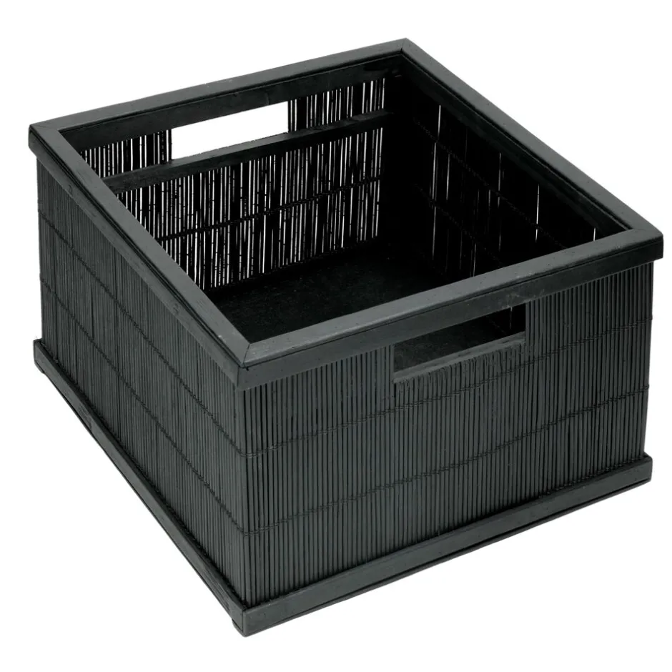 Pomax Concepts Modulaires-SHADOW - panier - bambou / bois - L 31 x W 30 x H 17 cm - noir