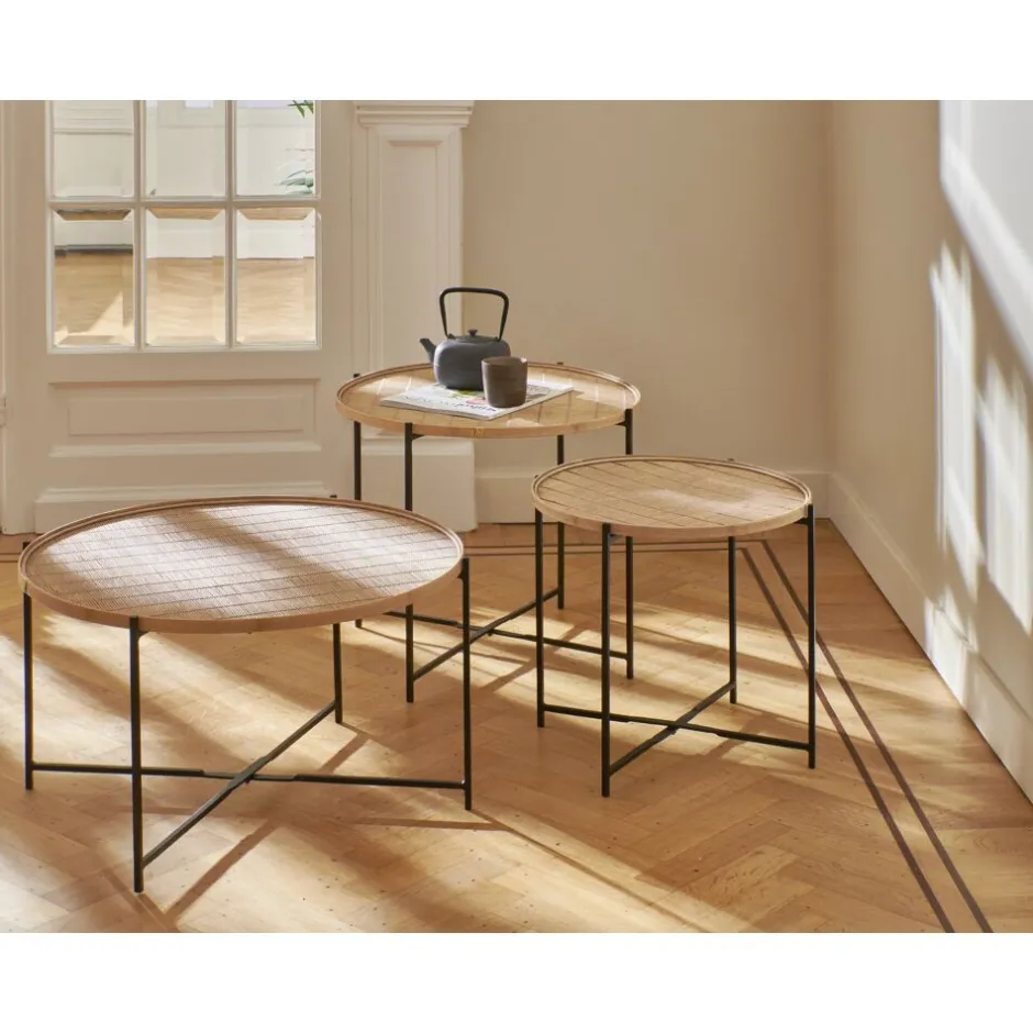 Pomax Concepts Modulaires-SHADOW - plateau S - bambou / bois - DIA 45 x H 2 cm - naturel