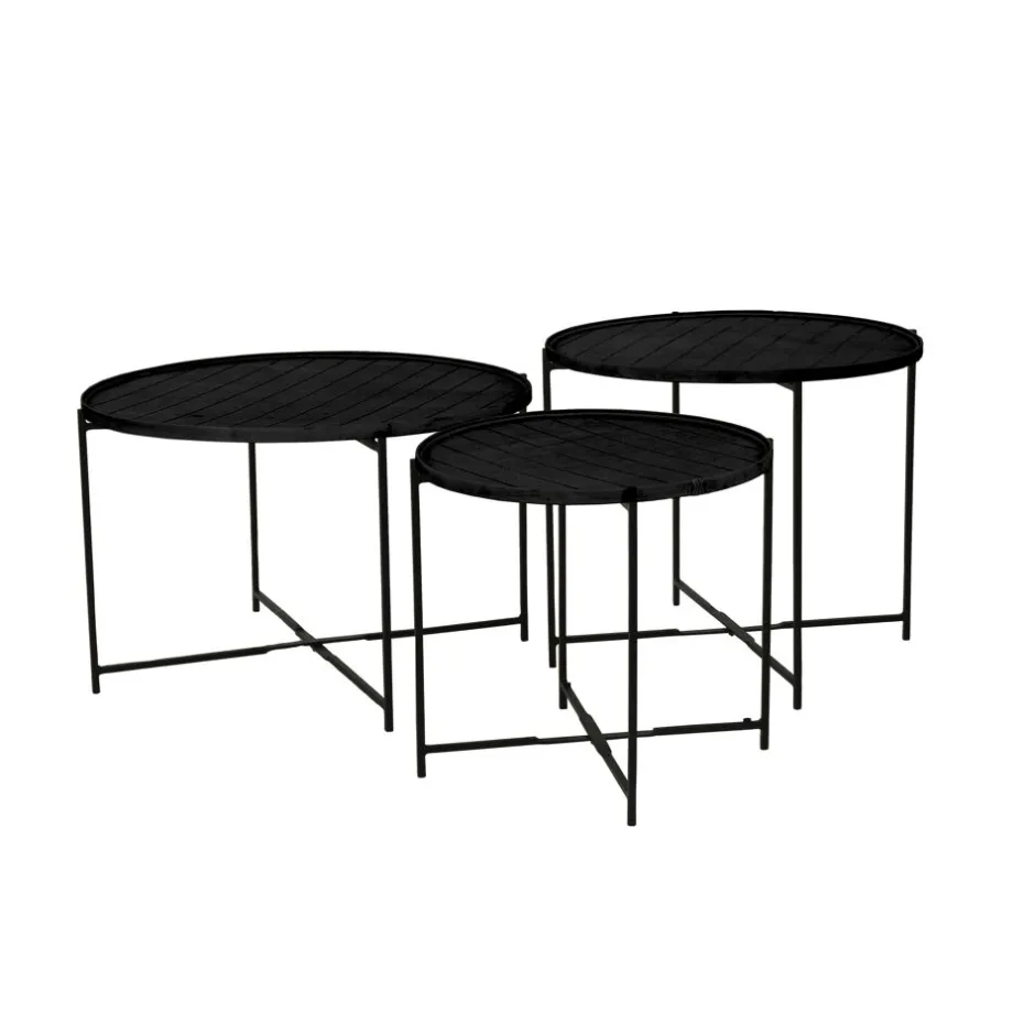 Pomax Concepts Modulaires-SHADOW - plateau S - bambou / bois - DIA 45 x H 2 cm - noir
