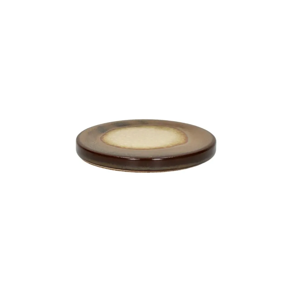 Pomax Accessoires-SHISO - dessous de verre - grès - DIA 11 x H 1,5 cm - ambre