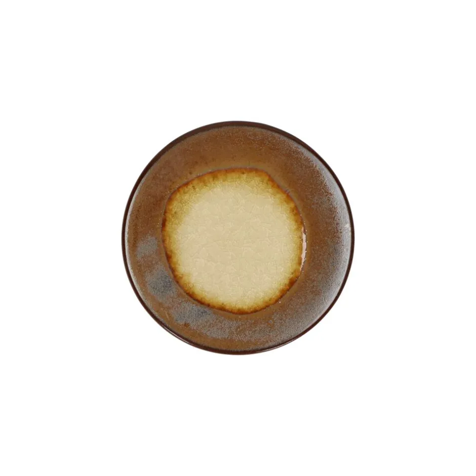 Pomax Accessoires-SHISO - dessous de verre - grès - DIA 11 x H 1,5 cm - ambre