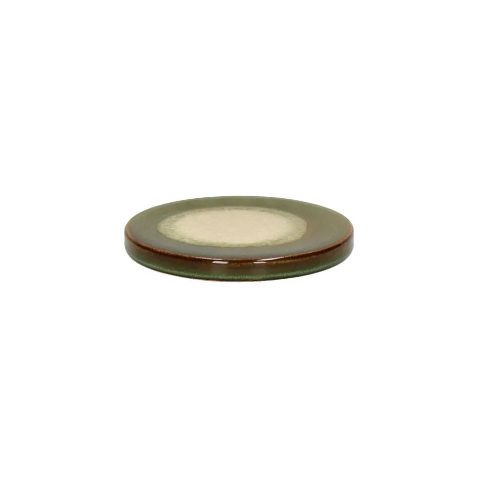 Pomax Accessoires-SHISO - dessous de verre - grès - DIA 11 x H 1,5 cm - vert