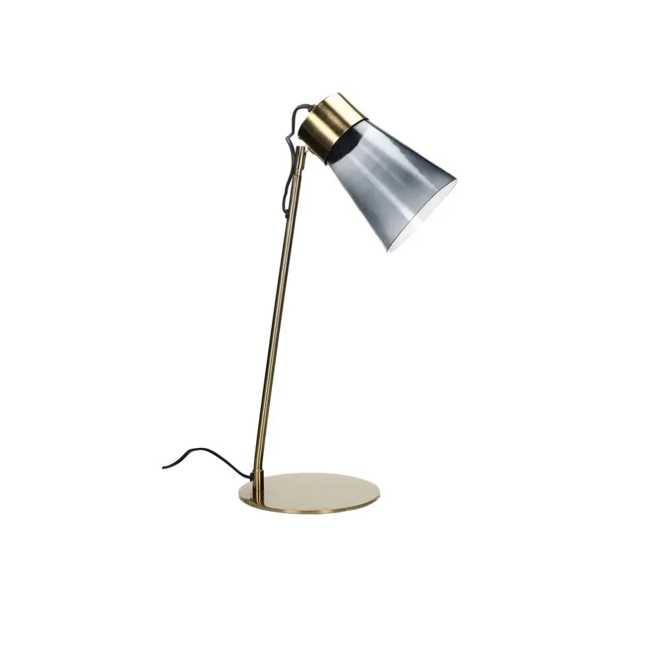 Pomax Lampes De Table-SOPHIE - lampe de table - métal / verre - DIA 19,5 x H 49 cm - fumé