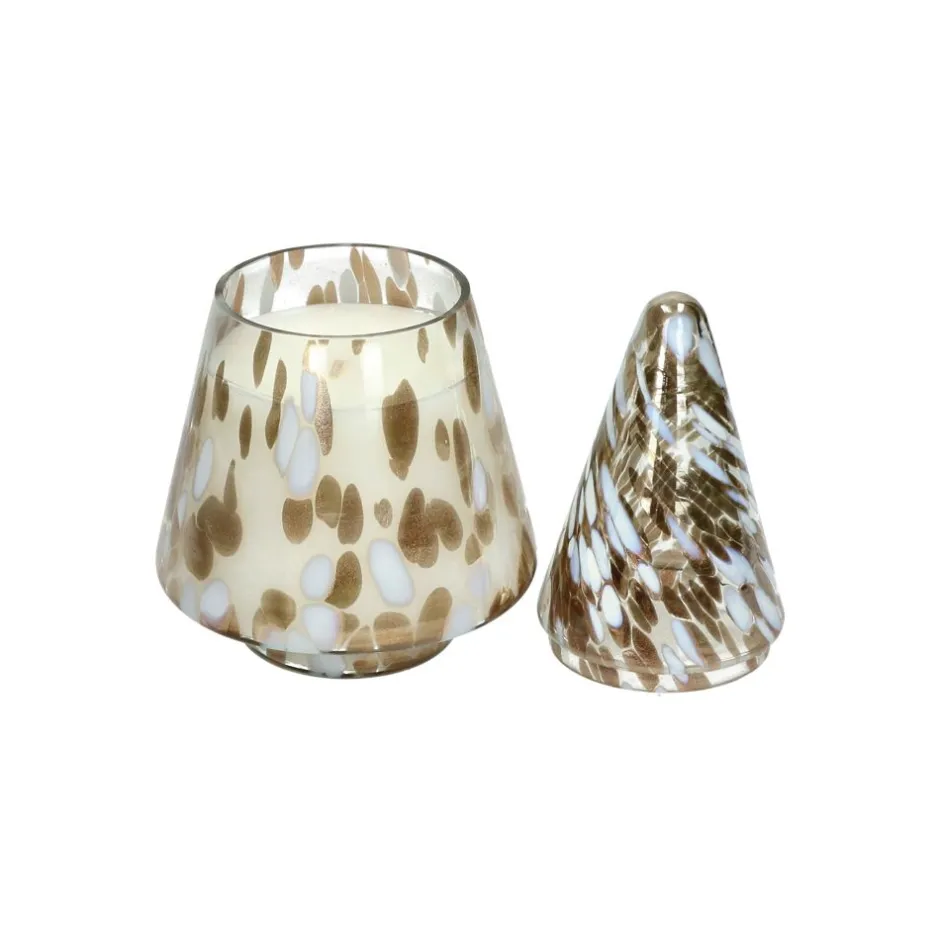 Pomax Senteurs-SPICCOLI - bougie parfumée - verre / cire - DIA 14 x H 26 cm - blanc
