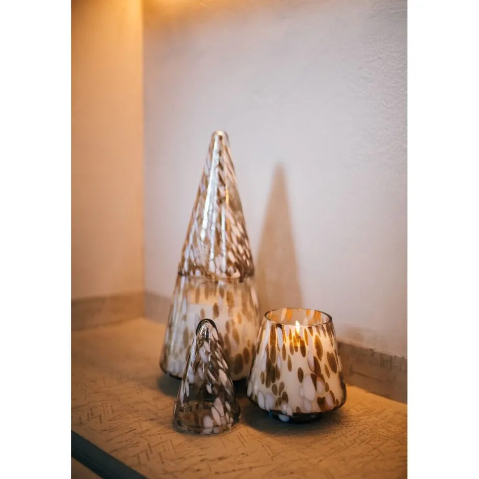 Pomax Senteurs-SPICCOLI - bougie parfumée - verre / cire - DIA 14 x H 26 cm - blanc
