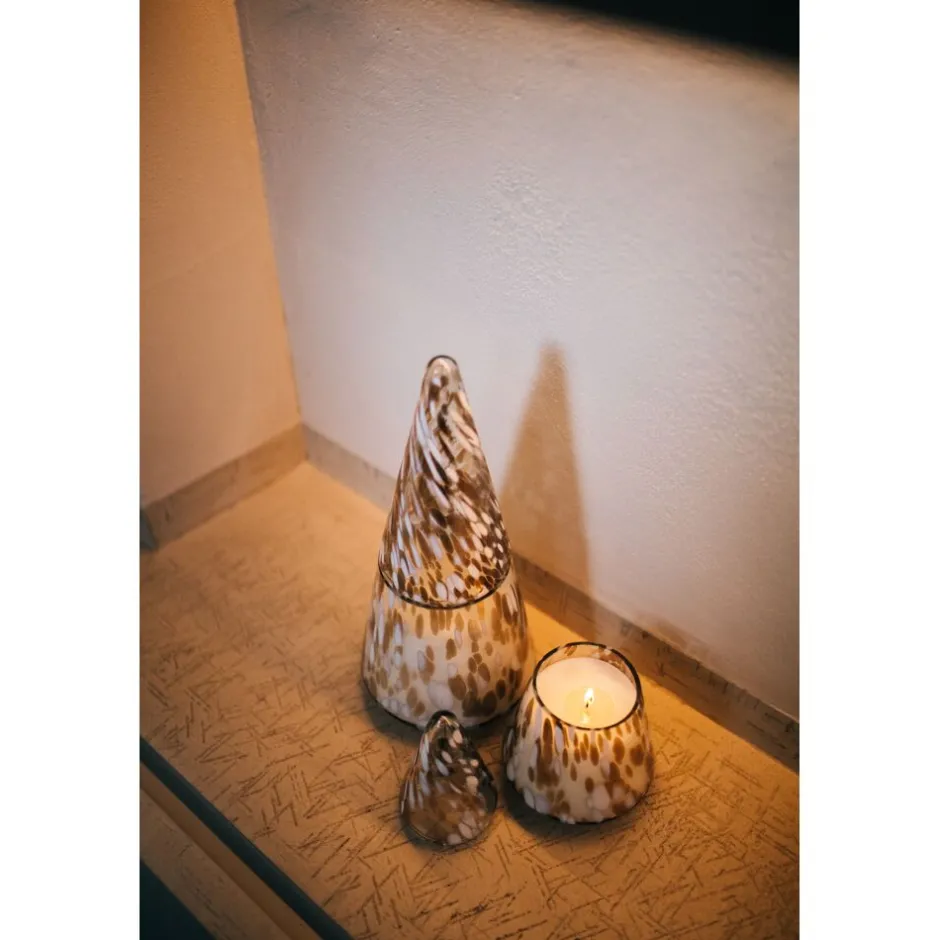 Pomax Senteurs-SPICCOLI - bougie parfumée - verre / cire - DIA 14 x H 26 cm - blanc