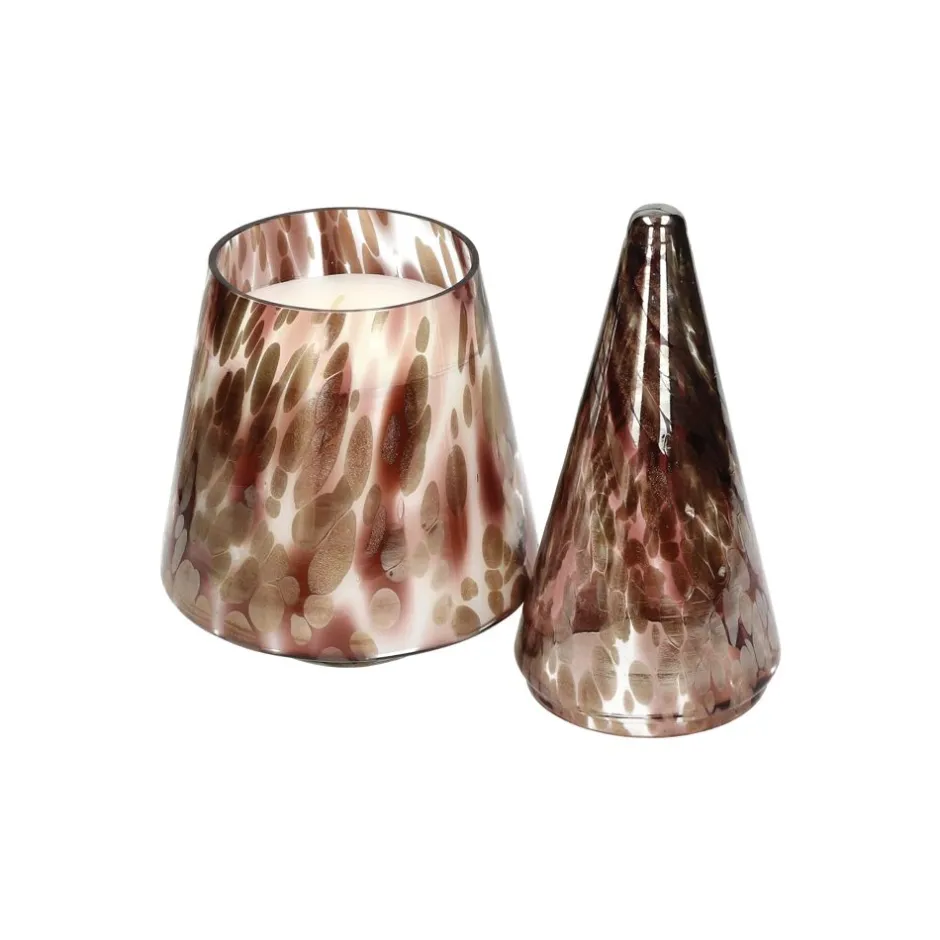 Pomax Senteurs-SPICCOLI - bougie parfumée - verre / cire - DIA 16,5 x H 38 cm - noir