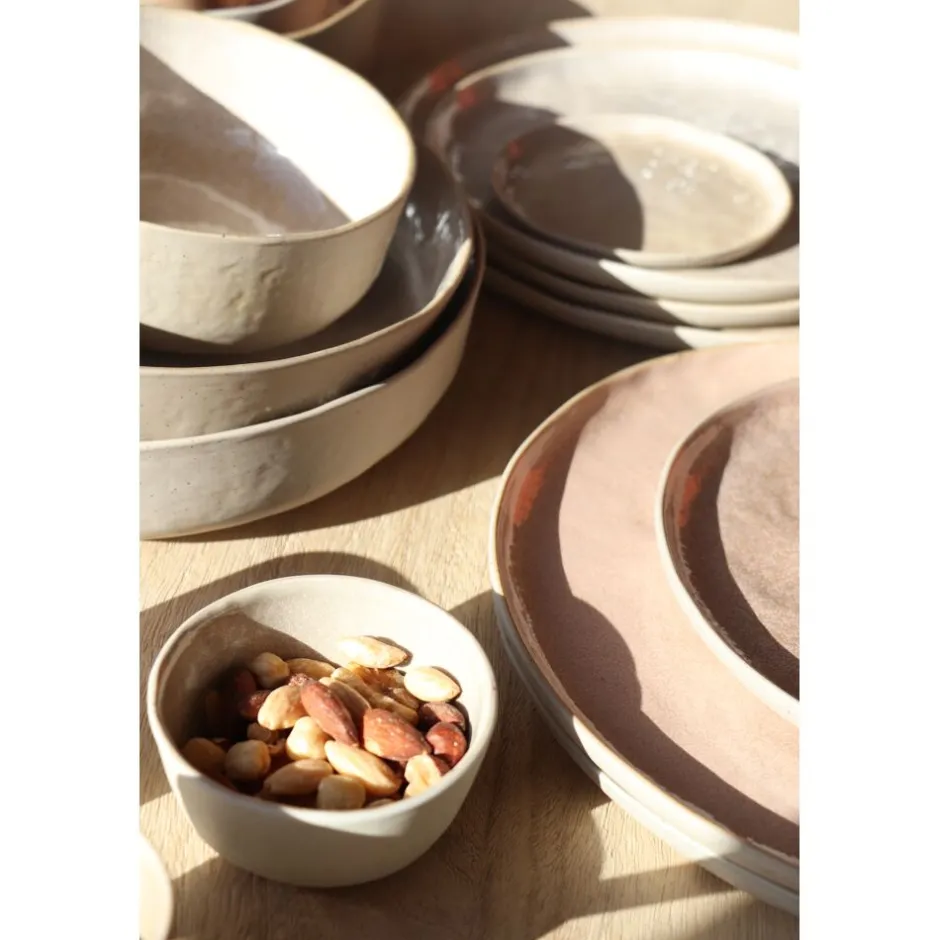 Pomax Vaisselle-SPIRO - assiette apéritif - grès - DIA 12 cm x H 1 cm - coquillage