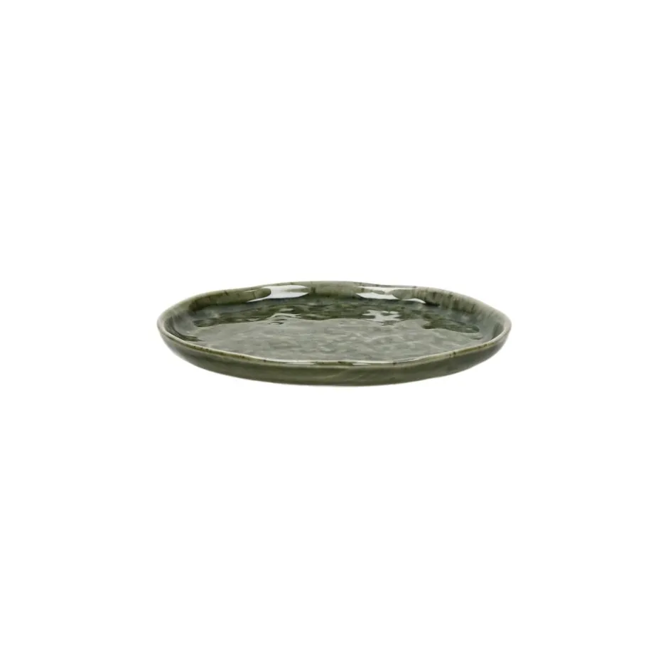 Pomax Vaisselle-SPIRO - assiette apéritif - grès - DIA 12 cm x H 1 cm - vert foncé