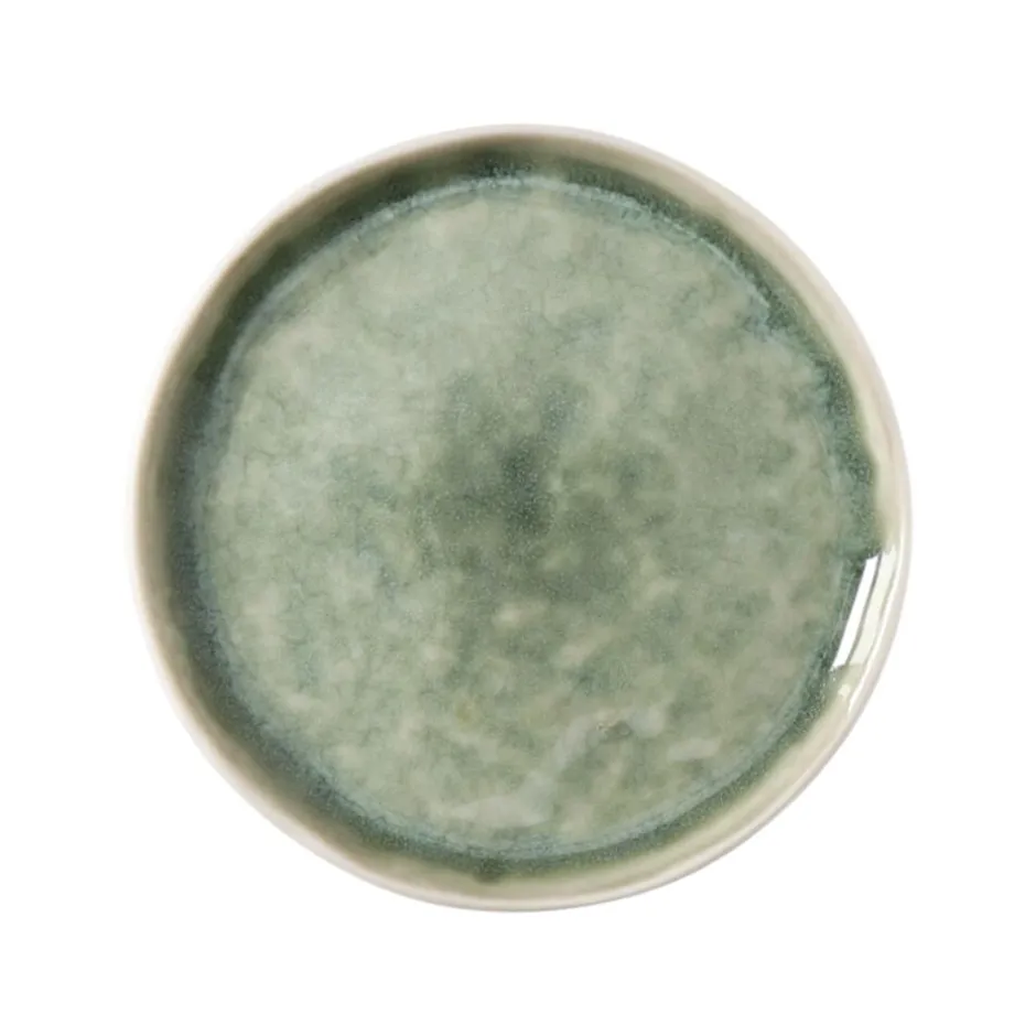 Pomax Vaisselle-SPIRO - assiette apéritif - porcelaine - DIA 12 cm x H 1 cm - céladon