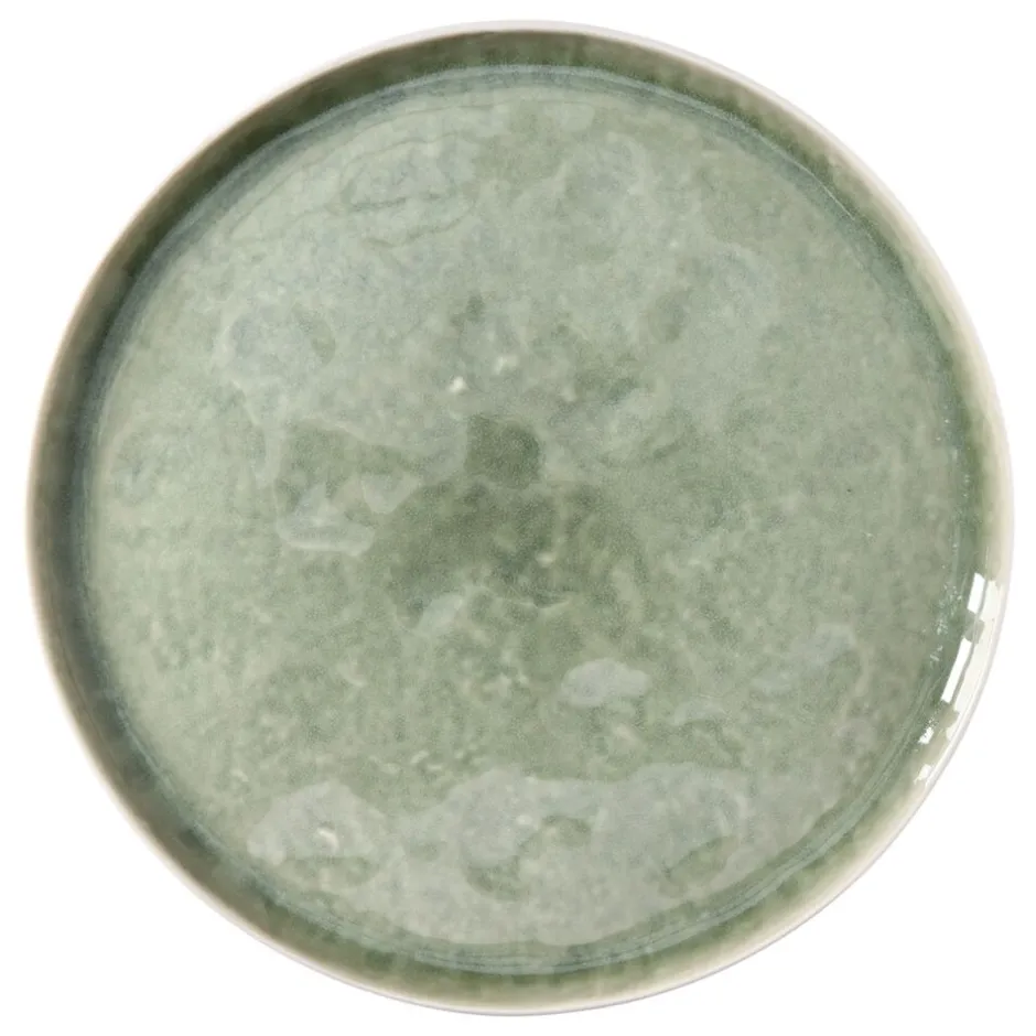 Pomax Vaisselle-SPIRO - assiette plate - porcelaine - DIA 27 cm x H 1,5 cm - céladon