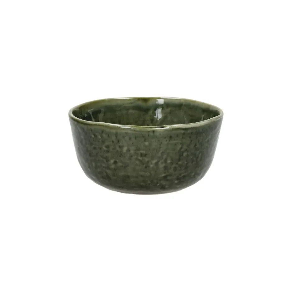 Pomax Vaisselle-SPIRO - bol à céréales - grès - DIA 13 x H 6 cm - vert foncé