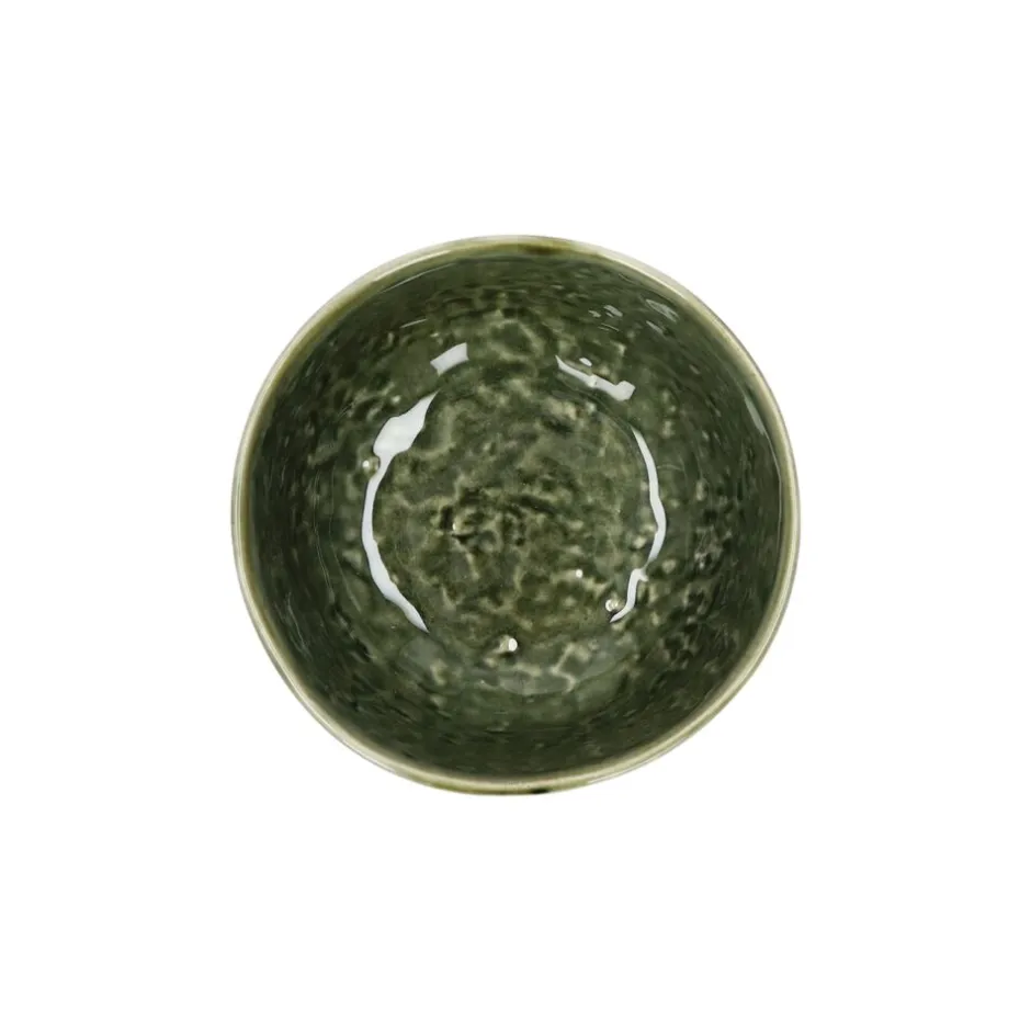 Pomax Vaisselle-SPIRO - bol à céréales - grès - DIA 13 x H 6 cm - vert foncé