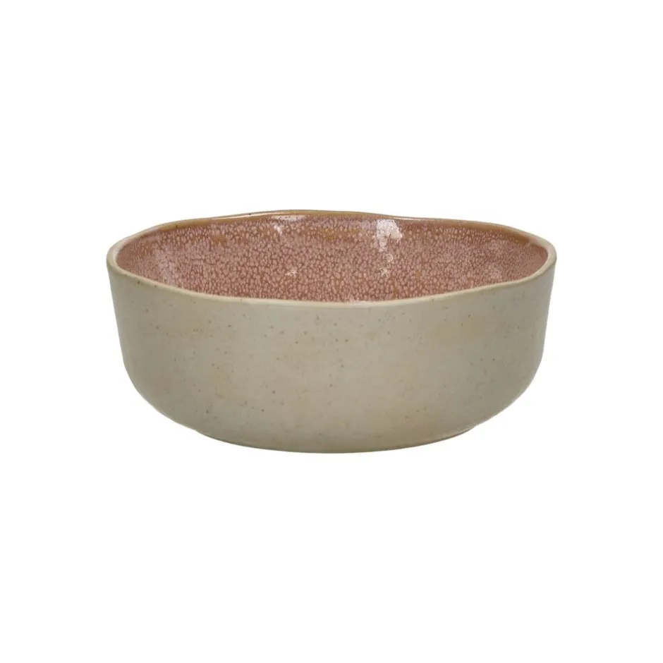 Pomax Vaisselle-SPIRO - bol à soupe - grès - DIA 16 x H 6 cm - poudre rose