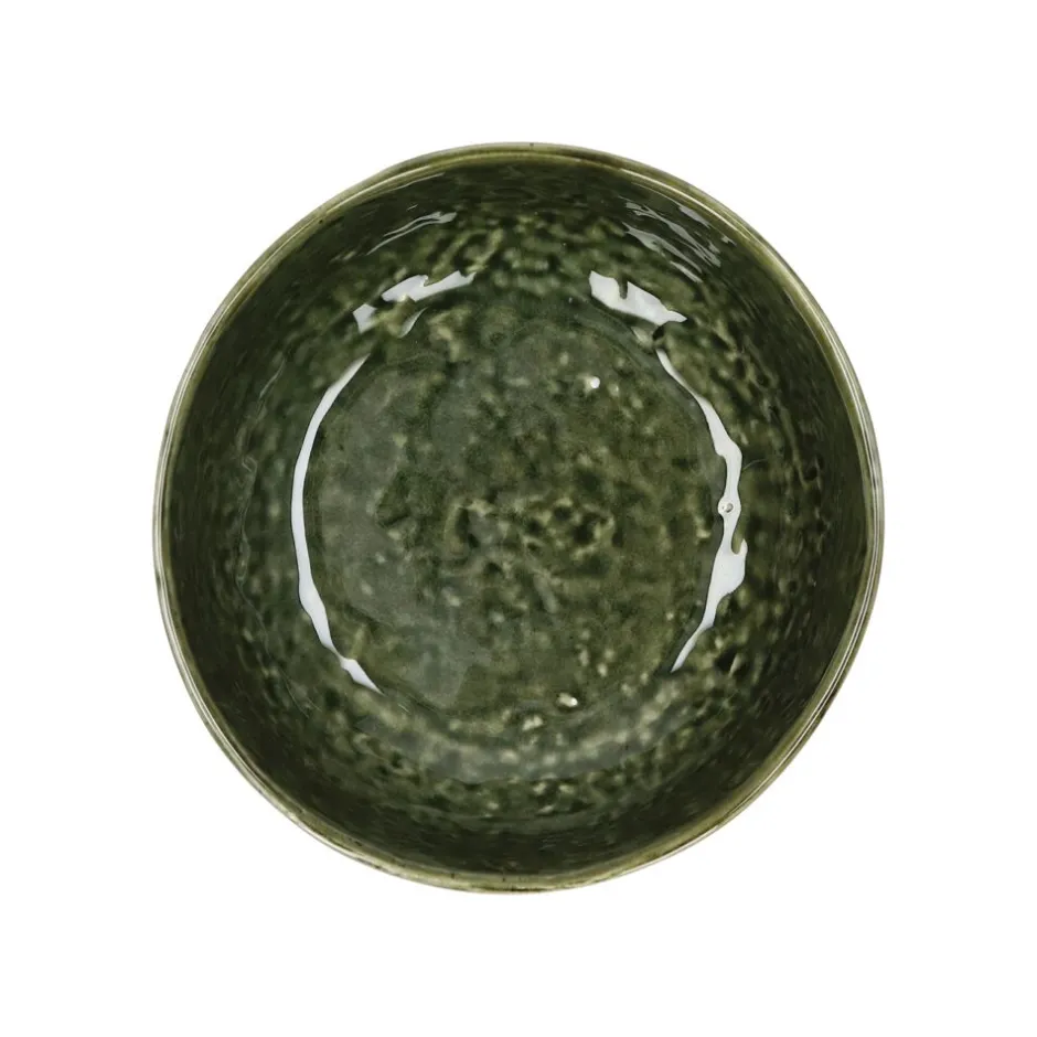 Pomax Vaisselle-SPIRO - bol à soupe - grès - DIA 16 x H 6 cm - vert foncé