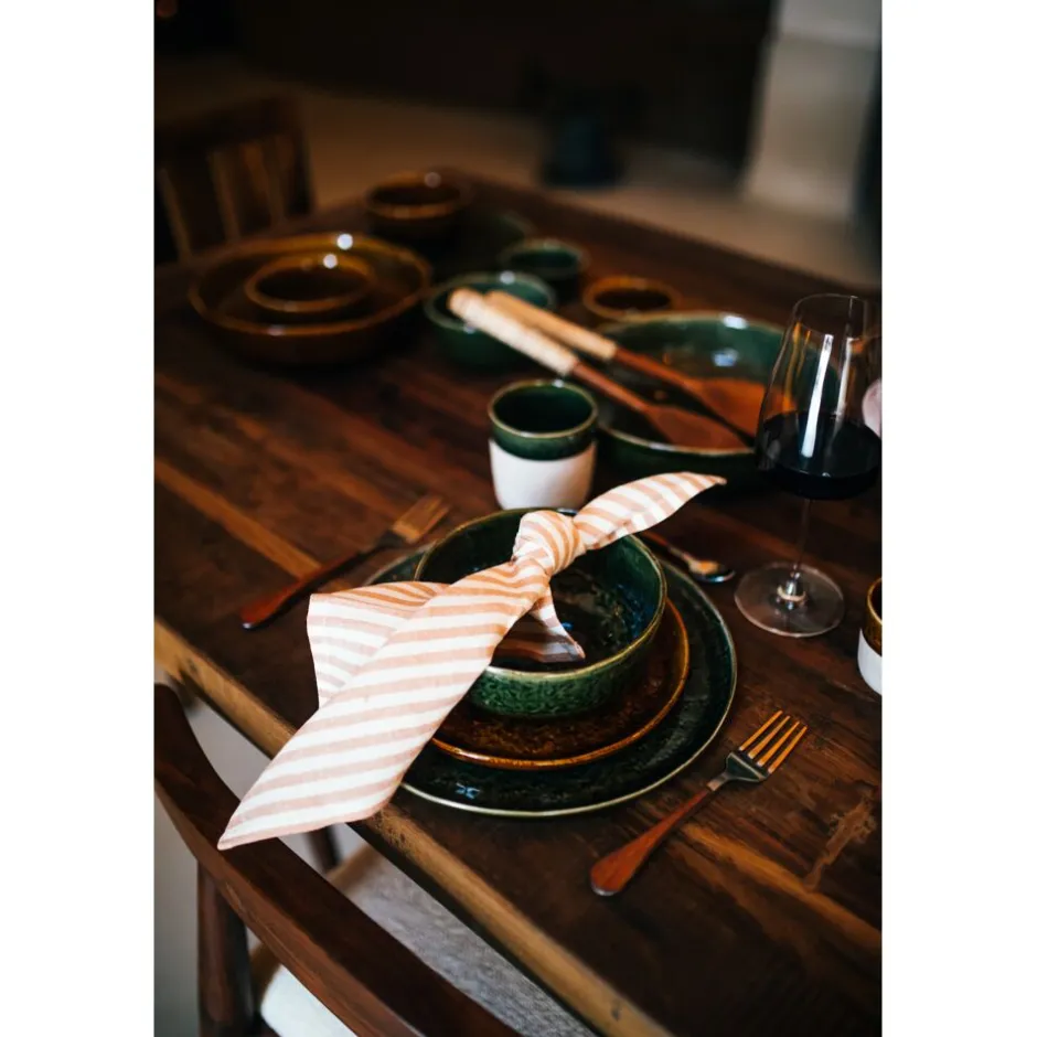 Pomax Vaisselle-SPIRO - bol à soupe - grès - DIA 16 x H 6 cm - vert foncé