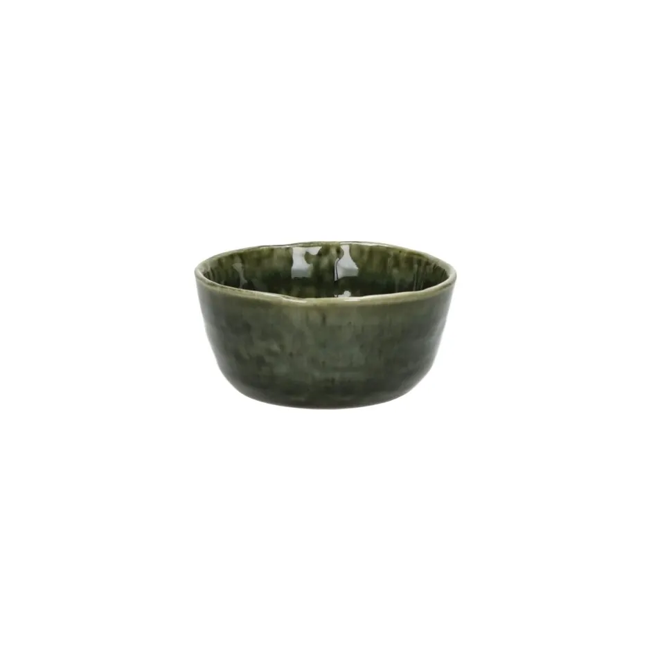 Pomax Vaisselle-SPIRO - mini bol - grès - DIA 9 x H 4,2 cm - vert foncé