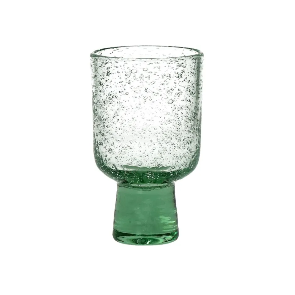 Pomax Verres-STÈLE - verre à vin blanc - verre - DIA 7,2 x H 12 cm - vert pâle