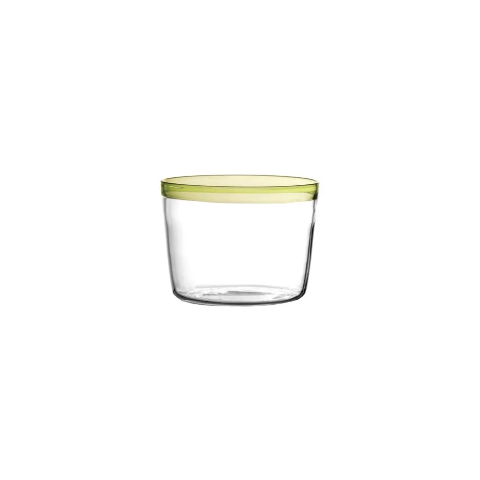 Pomax Verres-TARIFA - verre à boire - verre borosilicaté - DIA 8 x H 6 cm - vert
