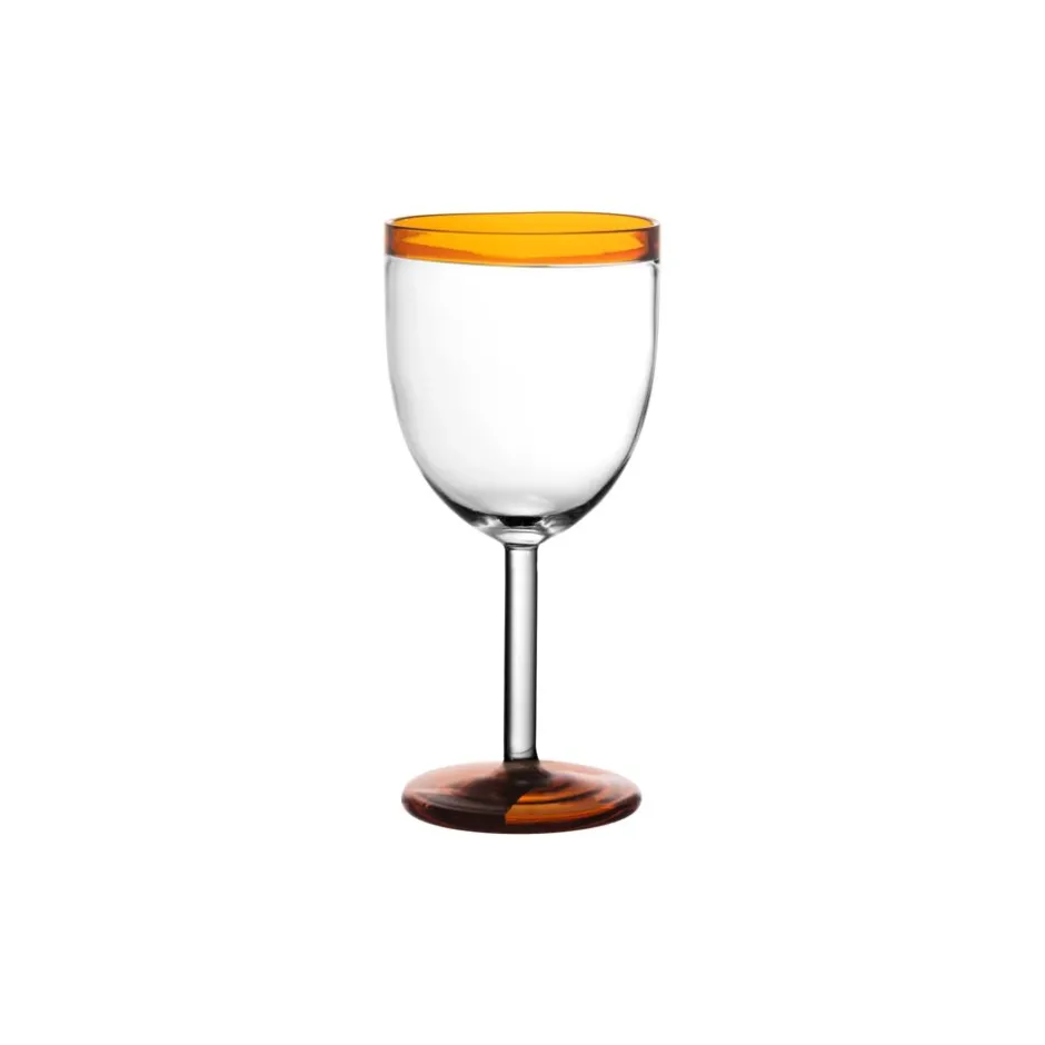Pomax Verres-TARIFA - verre à vin - verre borosilicaté - DIA 8 x H 17 cm - ambre