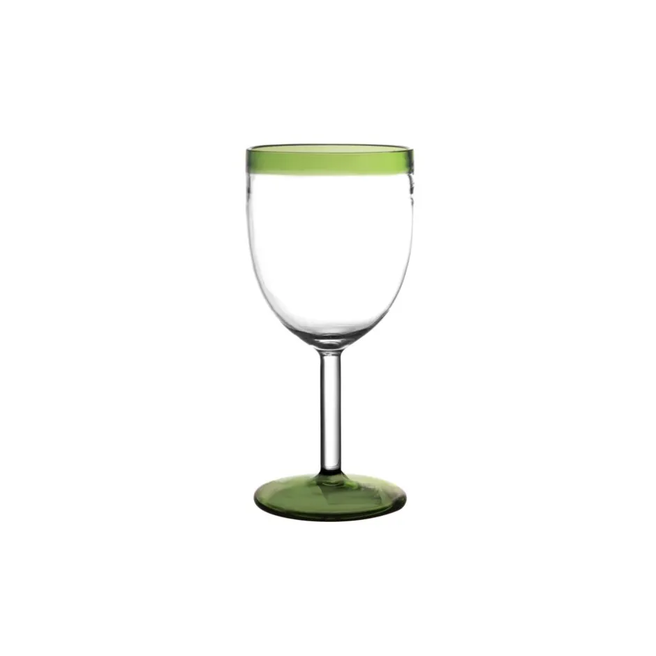 Pomax Verres-TARIFA - verre à vin - verre borosilicaté - DIA 8 x H 17 cm - vert