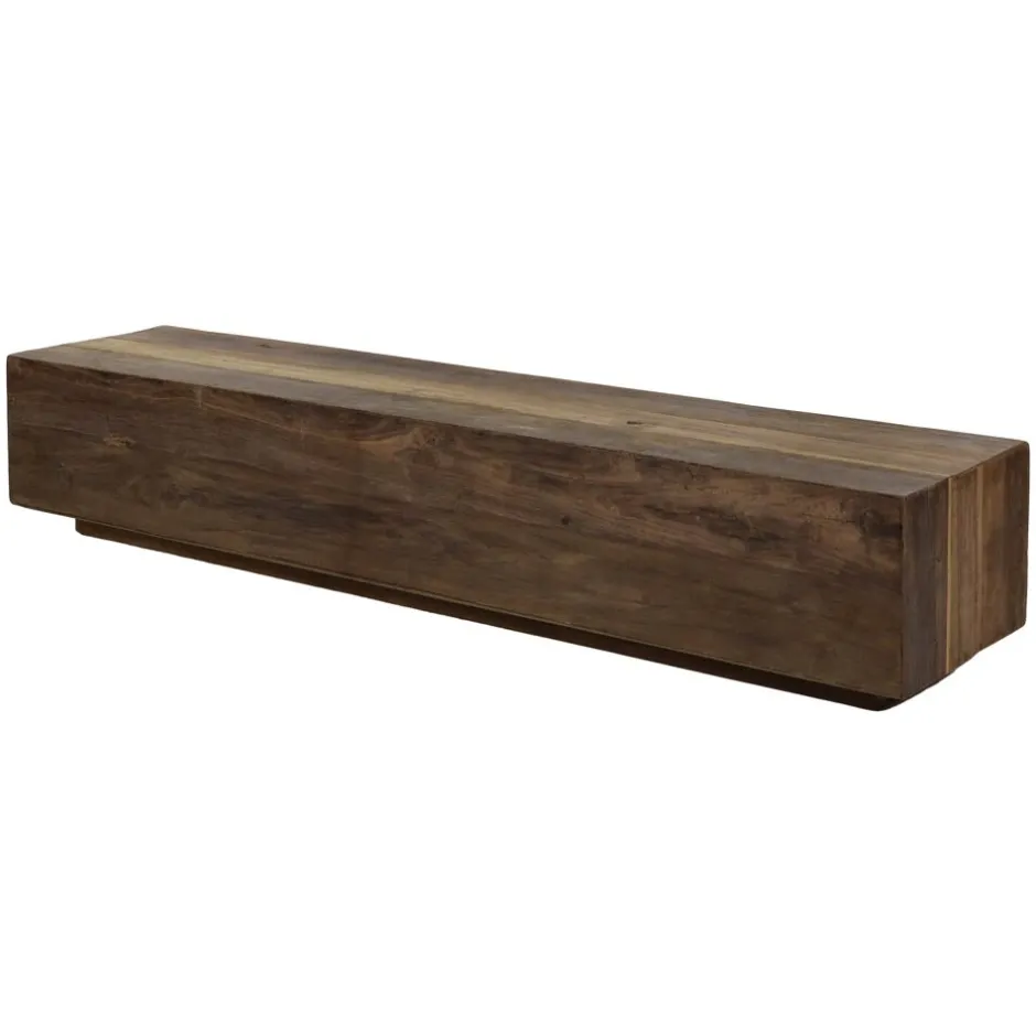 Pomax Tables Basses | Tables-TEMBA - table basse - bois récupéré - L 160 x 35 x H 30,5 cm - brun
