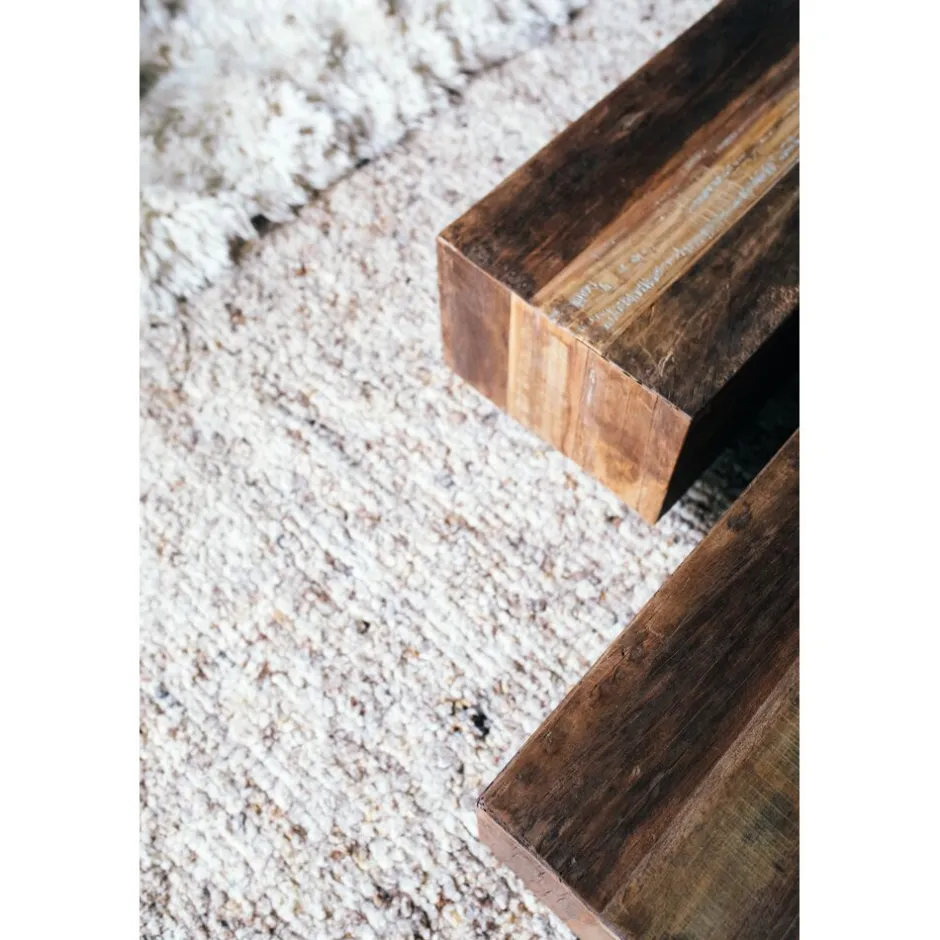 Pomax Tables Basses | Tables-TEMBA - table basse - bois récupéré - L 160 x 35 x H 30,5 cm - brun