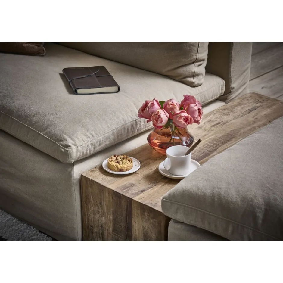 Pomax Tables Basses | Tables-TEMBA - table basse - bois récupéré - L 110 x W 35 x H 30 cm - brun