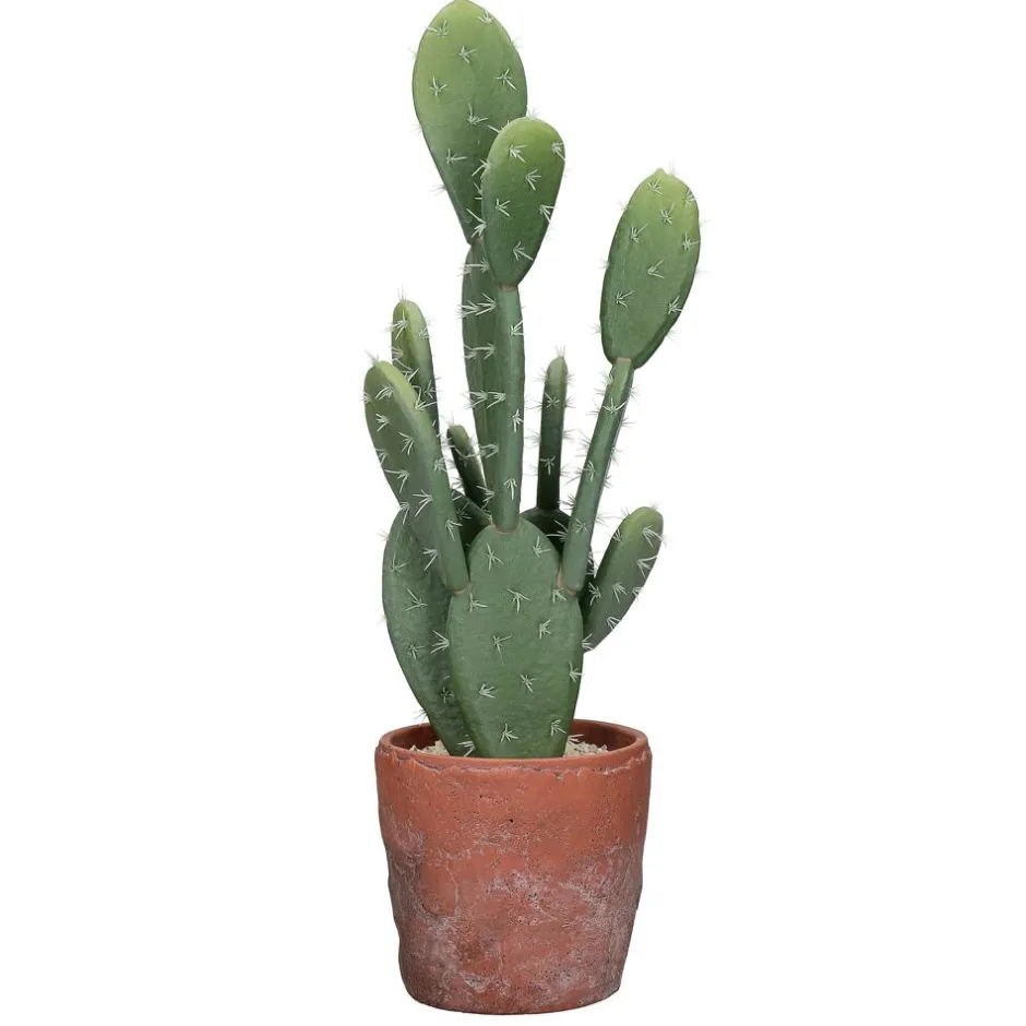Pomax Plantes-TERRACOTTA LOVE - plante artificielle en pot - synthétique / terracotta - DIA 13 x H 46 cm - vert