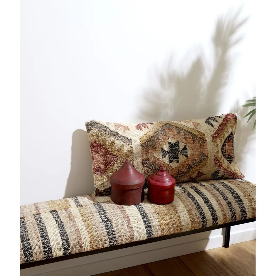 Pomax Objets De Décoration-TIKKA - boîte - bois - DIA 14 x H 18,5 cm - multicolore