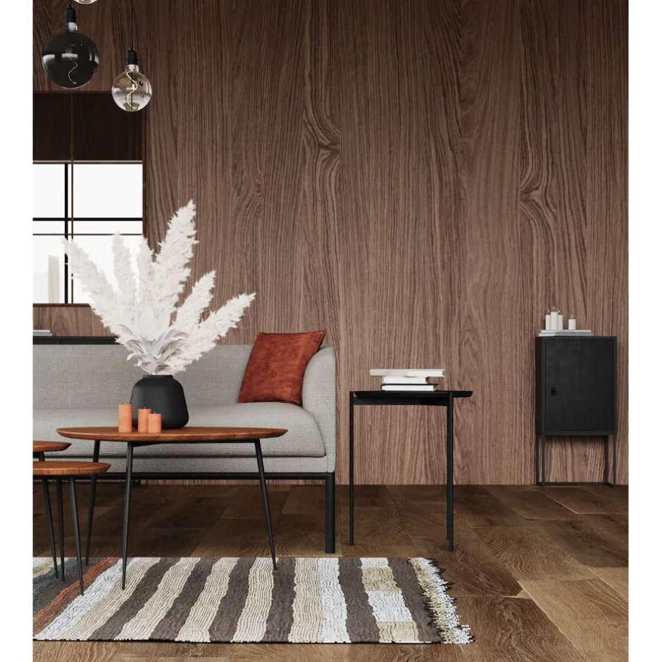 Pomax Armoires-TOKIO - armoire - mdf / placage de papier / métal - L 40 x W 30 x H 80 cm - noir