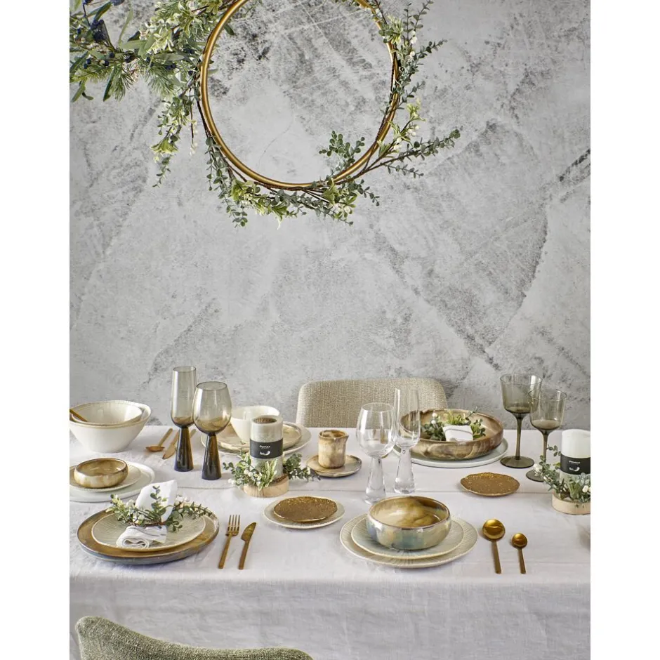 Pomax Linge De Table-TRIA - nappe de table - lin - L 250 x W 140 cm - blanc