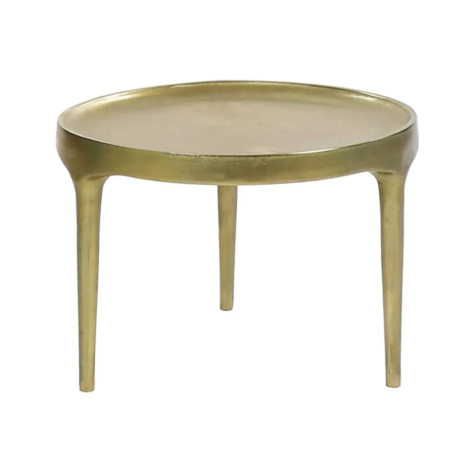 Pomax Tables Basses | Tables-TRIP - table basse - aluminium - DIA 49 x H 35 cm - or
