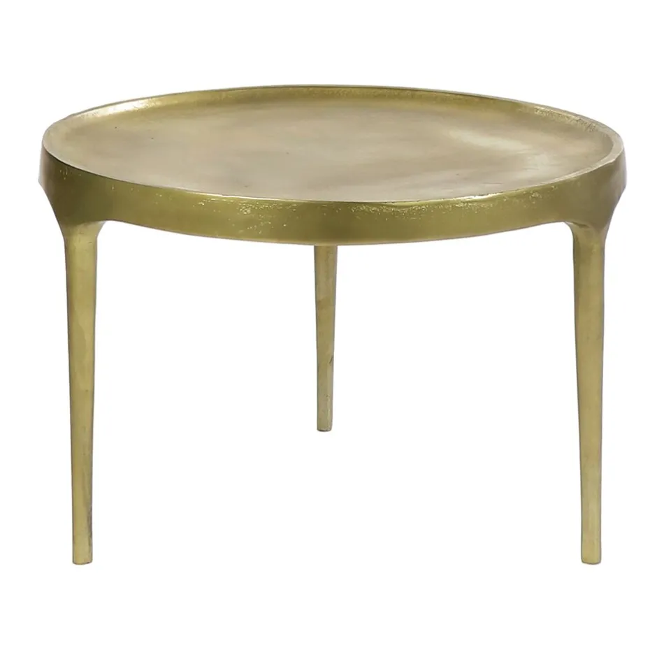 Pomax Tables Basses | Tables-TRIP - table basse - aluminium - DIA 60 x H 40 cm - or