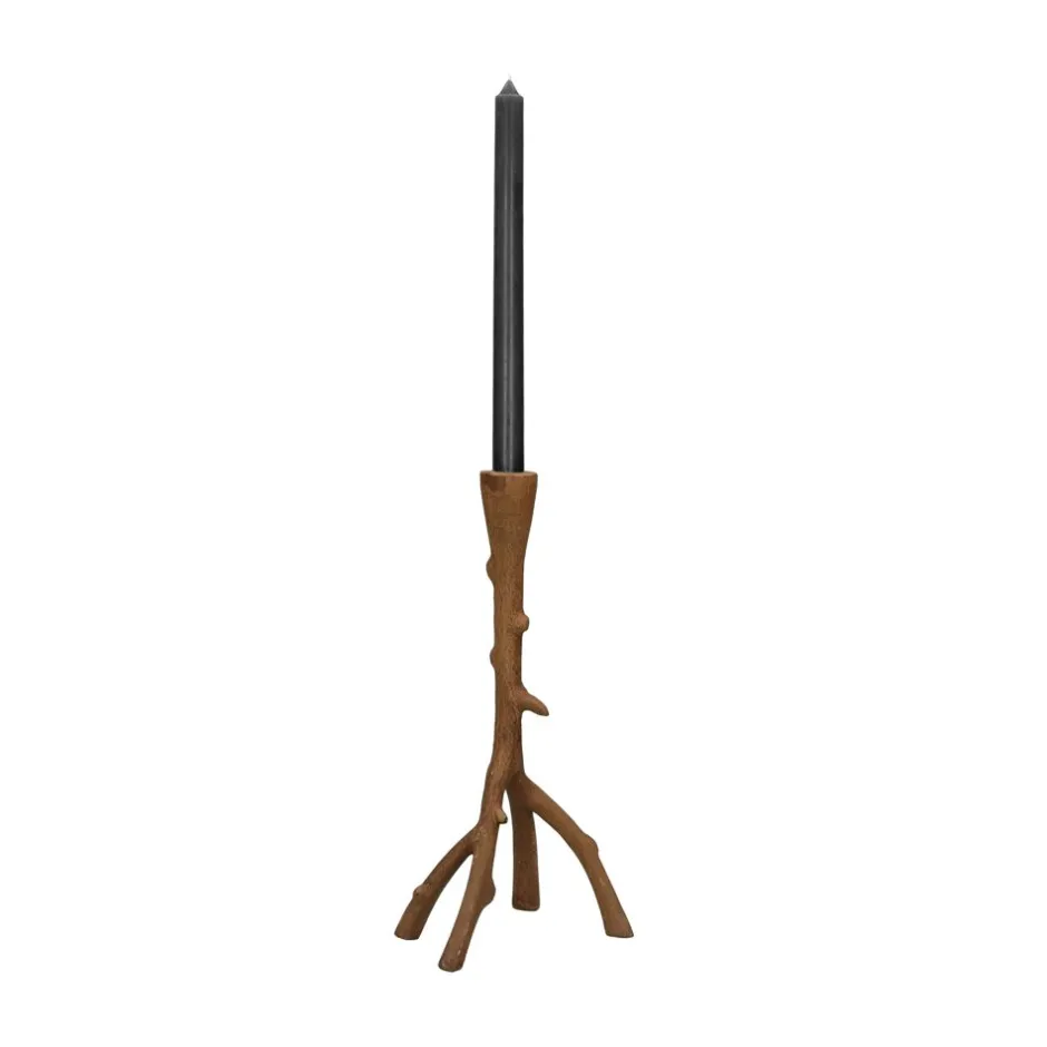 Pomax Chandeliers-TWIGGY - bougeoir - aluminium - L 14 x W 10 x H 31 cm - rouille