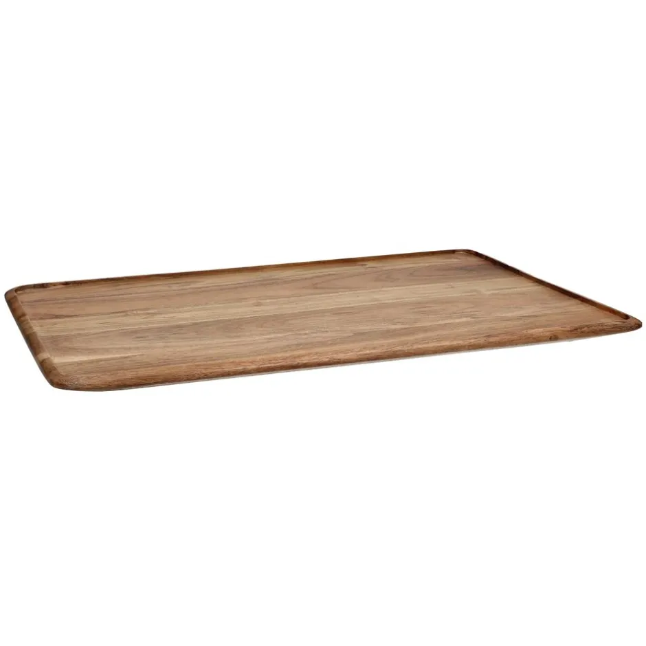 Pomax Plateaux-ULRIKE - plateau - bois d'acacia - L 50 x W 35 x H 1,5 cm - naturel