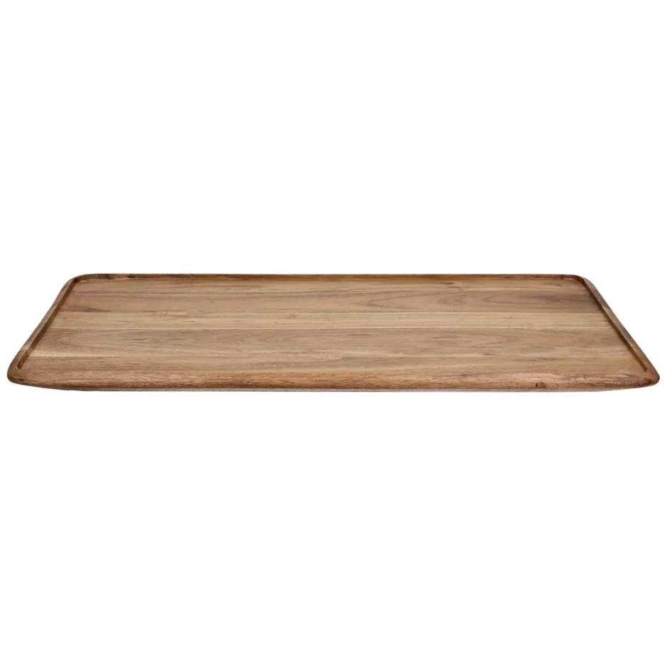 Pomax Plateaux-ULRIKE - plateau - bois d'acacia - L 50 x W 35 x H 1,5 cm - naturel