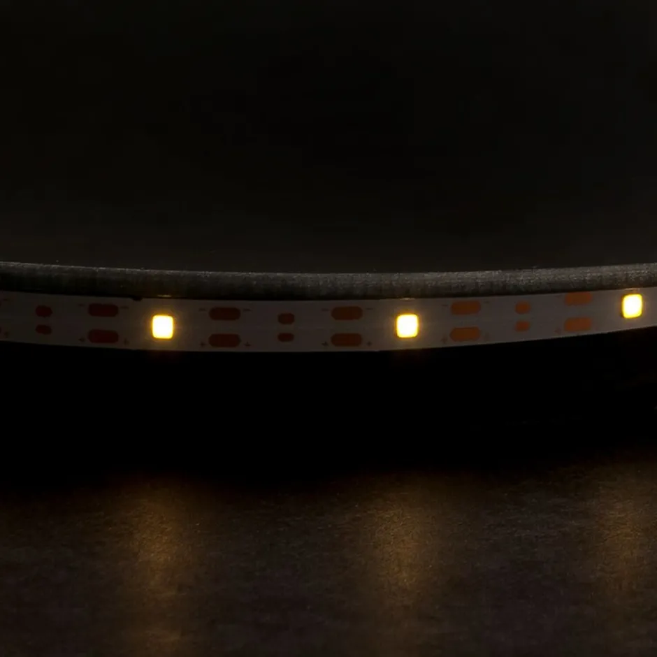 Pomax Miroirs-UTAH - miroir avec lumières led - métal / verre miroir - DIA 30 x H 3 cm - noir