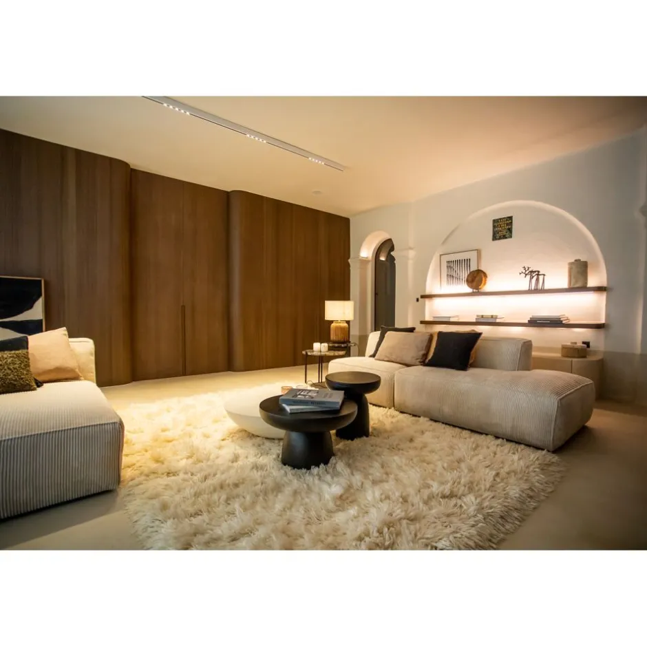Pomax Tapis-VIAREGGIO - tapis - laine lincoln / coton - L 300 x W 200 cm - blanc