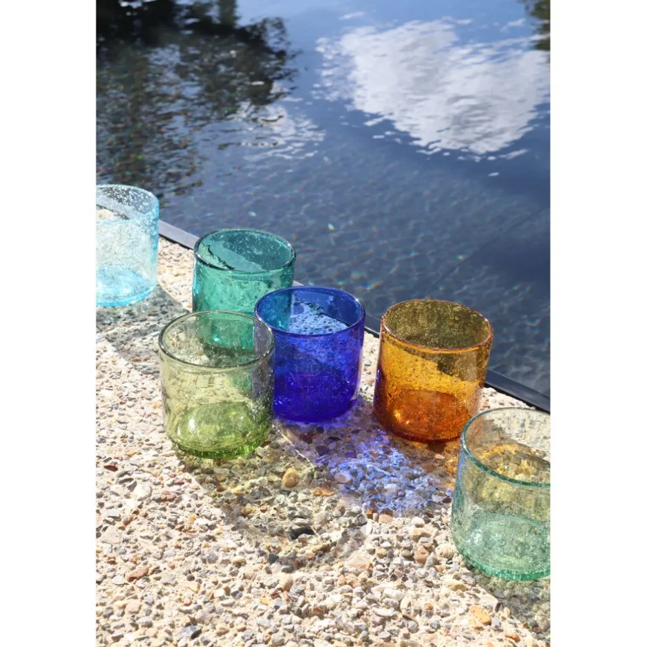 Pomax Verres-VICO - verre à eau - verre - DIA 8 x H 8,2 cm - aqua foncé