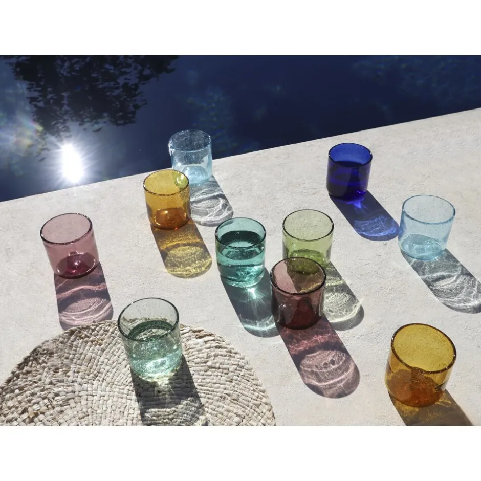 Pomax Verres-VICO - verre à eau - verre - DIA 8 x H 8,2 cm - aqua foncé