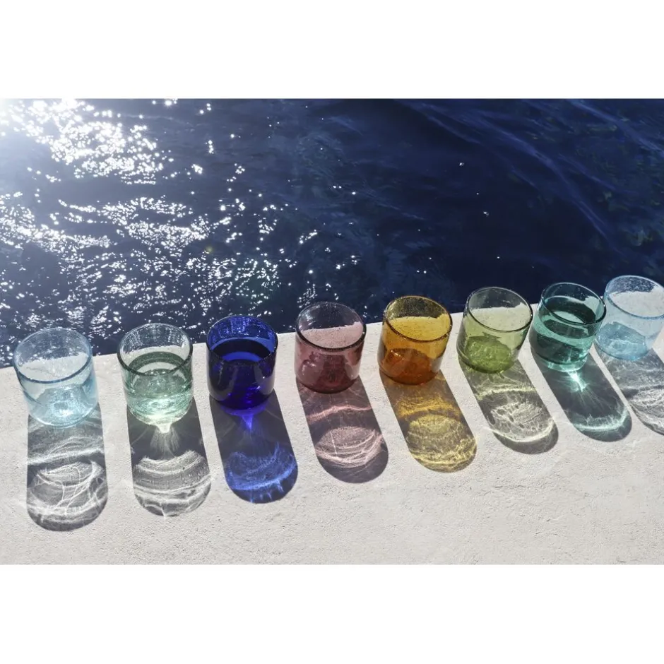 Pomax Verres-VICO - verre à eau - verre - DIA 8 x H 8,2 cm - aqua foncé
