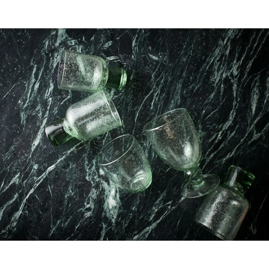 Pomax Verres-VICTOR - verre à eau - verre - DIA 8,5 x H 9,5 cm - vert pâle