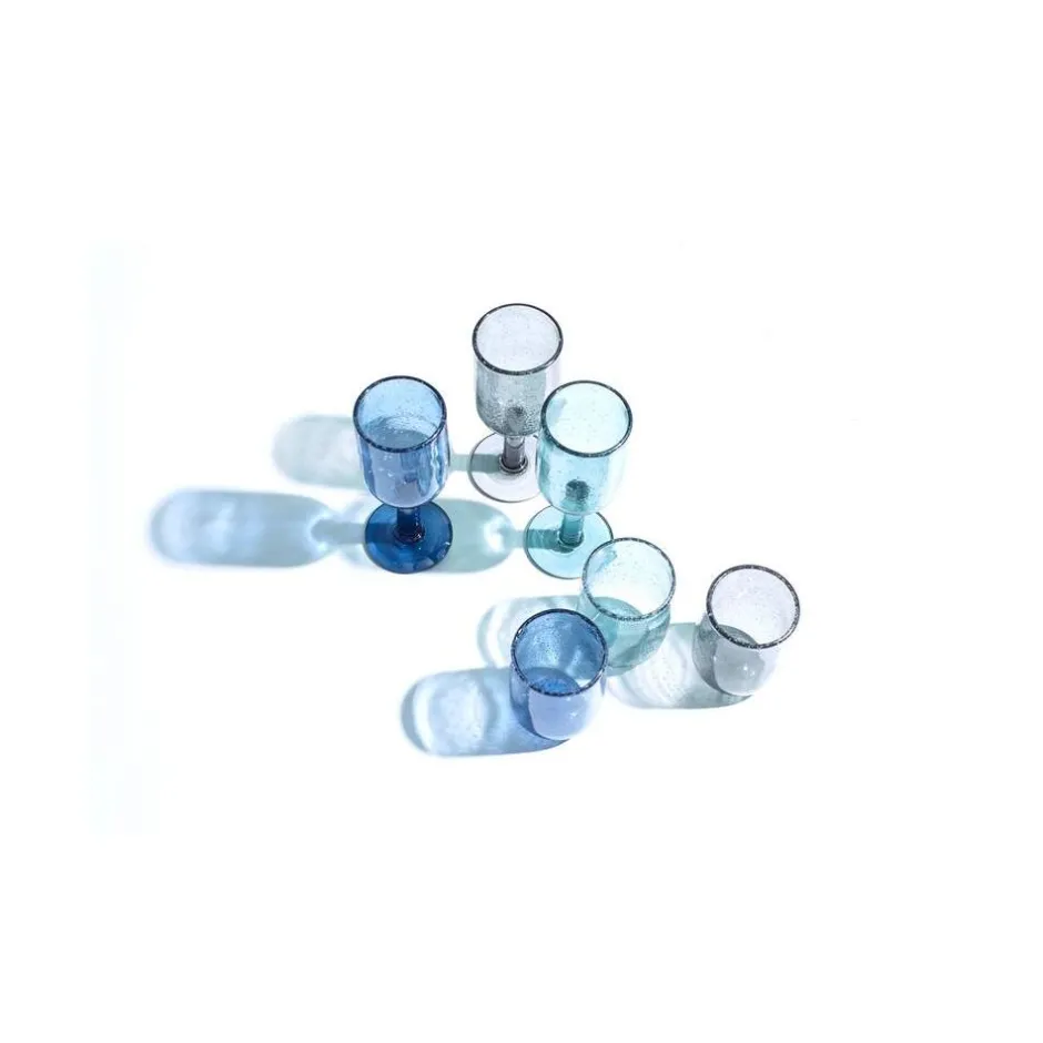 Pomax Verres-VICTORIA - verre à vin - verre - DIA 7 x H 18,5 cm - aqua