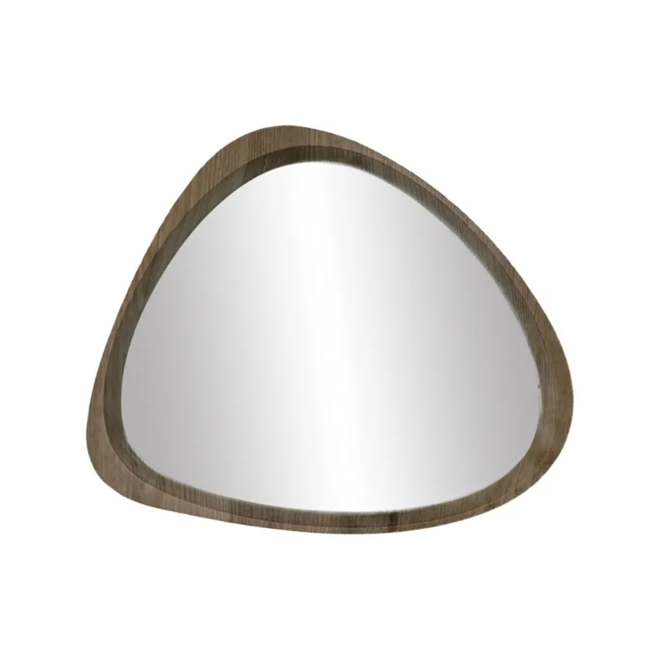 Pomax Miroirs-VIK - miroir - mdf / placage de pin - L 50 x W 4,5 x H 43 cm - taupe