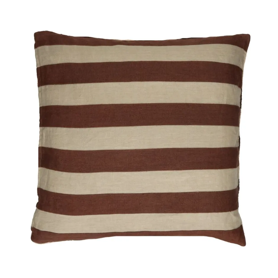 Pomax Coussins-WILDLIFE - coussin - coton / lin - L 50 x W 50 cm - brun foncé