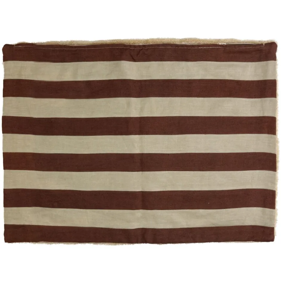 Pomax Coussins-WILDLIFE - coussin - laine / lin - L 70 x W 50 cm - brun foncé