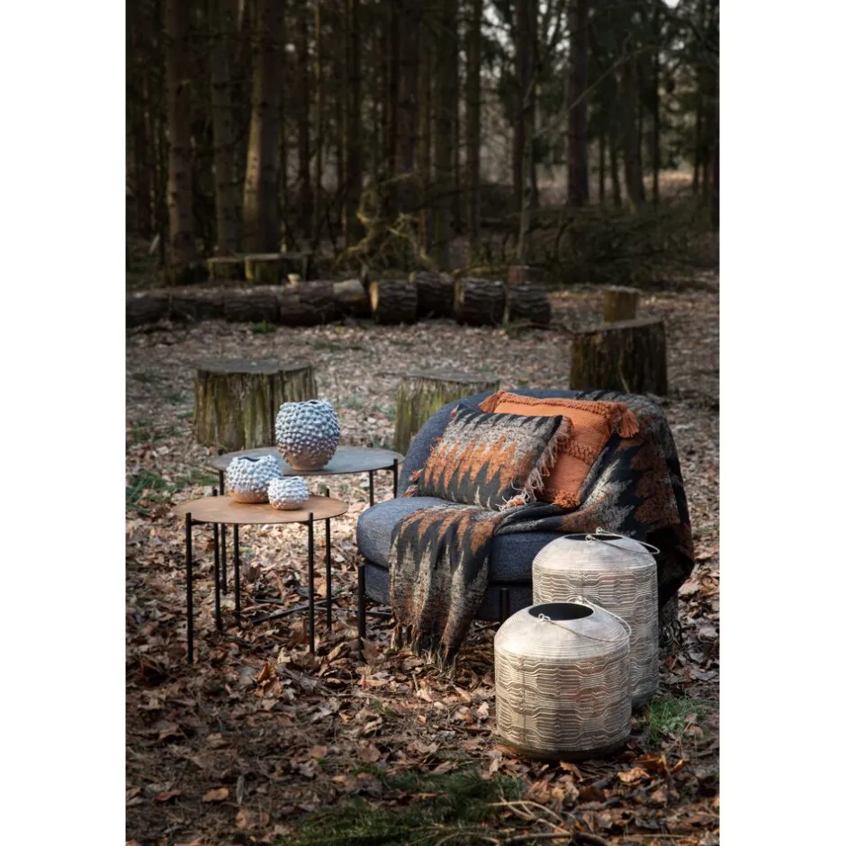 Pomax Plaids-WOUT - plaid - coton - L 150 x W 125 cm - mix de couleurs