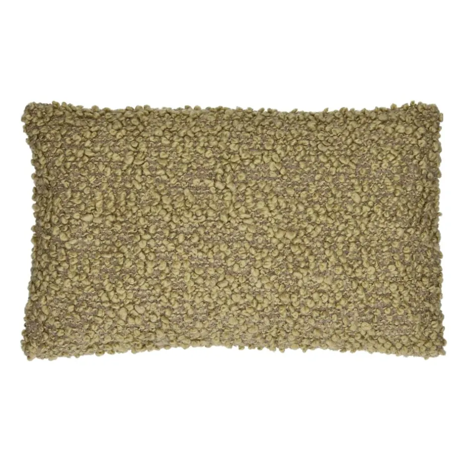 Pomax Coussins-ZAZOU - coussin - bouclé / laine - L 50 x W 30 cm - vert pâle