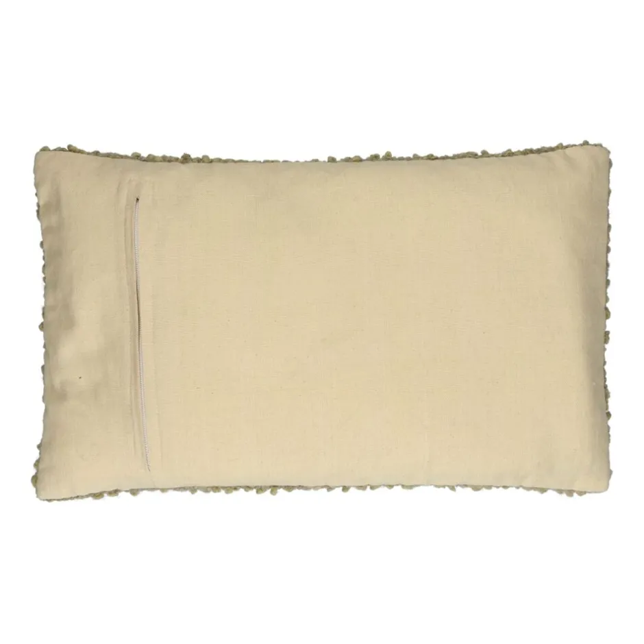 Pomax Coussins-ZAZOU - coussin - bouclé / laine - L 50 x W 30 cm - vert pâle